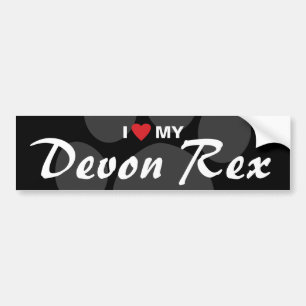 Pegatina Para Coche Amo (corazón) a mi Devon Rex