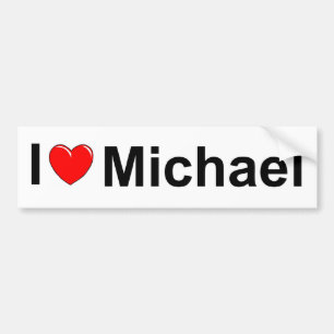 Pegatina Para Coche Amo (corazón) a Michael
