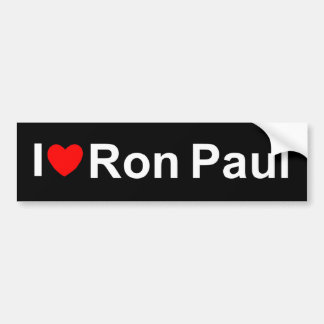 Pegatina Para Coche Amo (corazón) a Ron Paul
