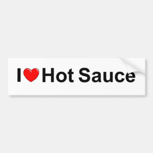 Pegatina Para Coche Amo (corazón) la salsa caliente
