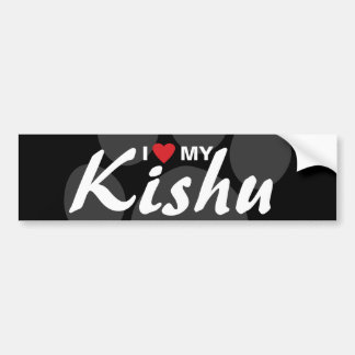 Pegatina Para Coche Amo (corazón) mi Kishu