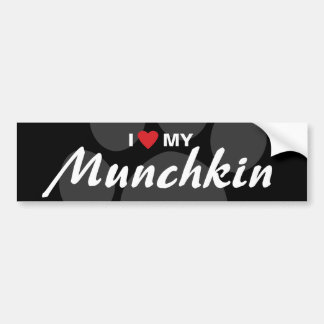 Pegatina Para Coche Amo (corazón) mi Munchkin