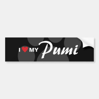 Pegatina Para Coche Amo (corazón) mi Pumi