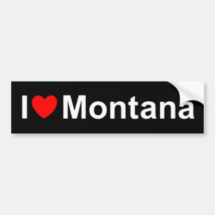 Pegatina Para Coche Amo (corazón) Montana