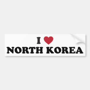 Pegatina Para Coche Amo Corea del Norte