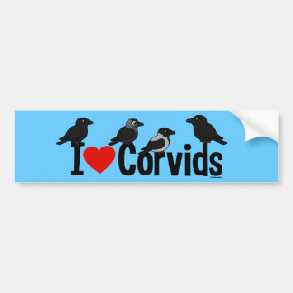 Pegatina Para Coche Amo Corvids