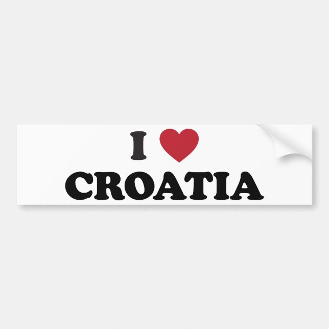 Pegatina Para Coche Amo Croacia (Frente)