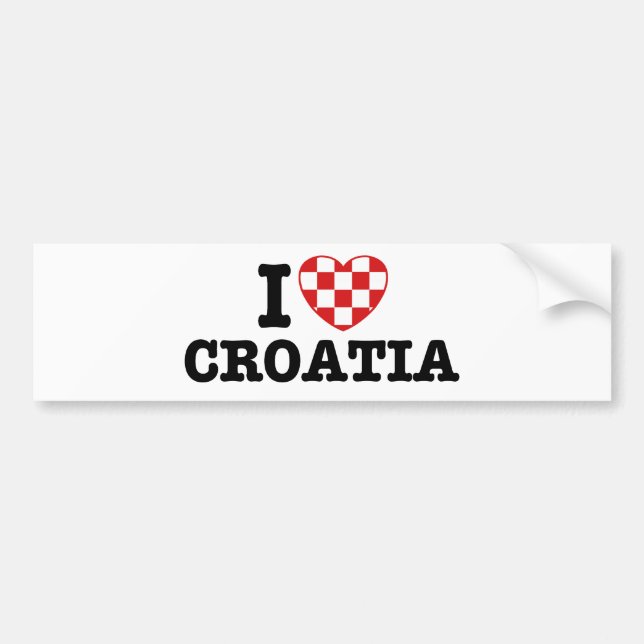 Pegatina Para Coche Amo Croacia (Frente)