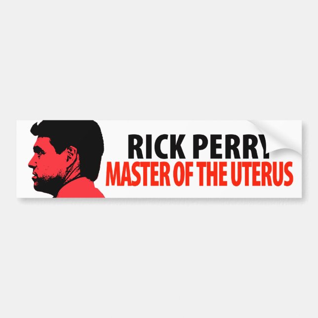 Pegatina Para Coche Amo de Rick Perry del útero (Frente)