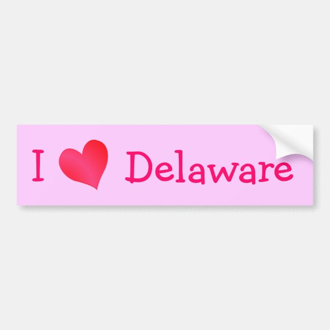 Pegatina Para Coche Amo Delaware (Frente)