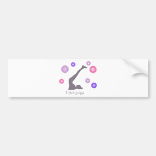 Pegatina Para Coche ¡Amo diseño fresco de la yoga!