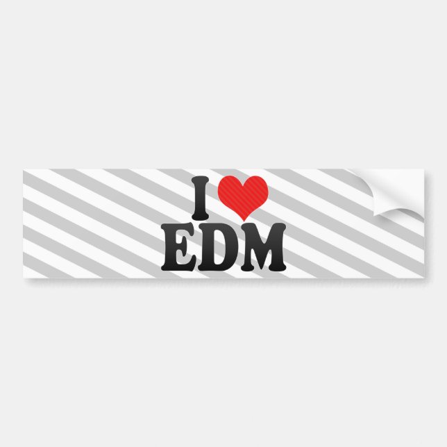 Pegatina Para Coche Amo EDM (Frente)