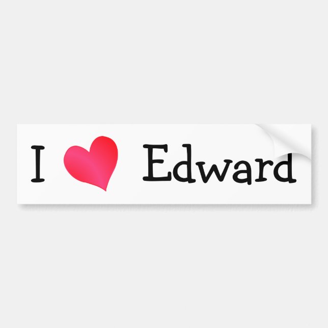 Pegatina Para Coche Amo Edward (Frente)