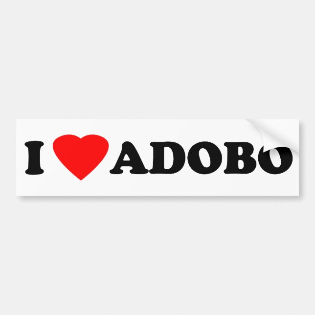 Pegatina Para Coche Amo el Adobo (Frente)