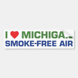 Pegatina Para Coche Amo el aire sin humos de Michigan