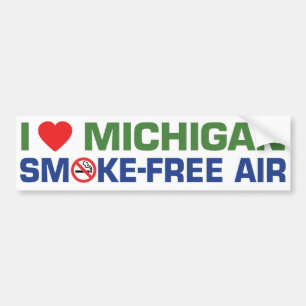 Pegatina Para Coche Amo el aire sin humos de Michigan