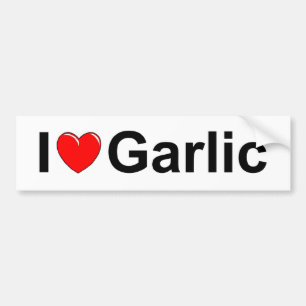 Pegatina Para Coche Amo el ajo (del corazón)