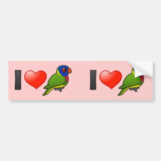 Pegatina Para Coche Amo el arco iris Lorikeets