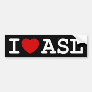 Pegatina Para Coche Amo el ASL