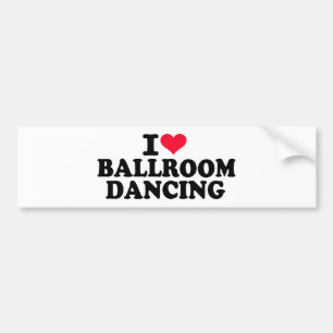 Pegatina Para Coche Amo el baile de salón de baile