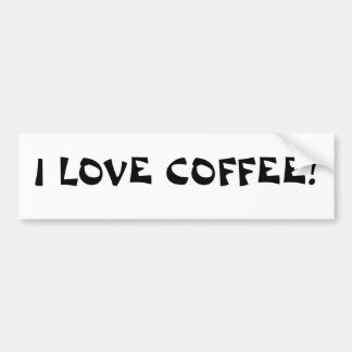 Pegatina Para Coche ¡AMO EL CAFÉ! - BumperSticker