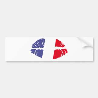 Pegatina Para Coche Amo el corazón FRANCIA del beso