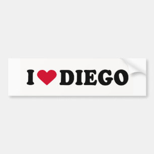PEGATINA PARA COCHE AMO EL DIEGO