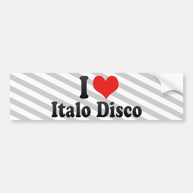 Pegatina Para Coche Amo el disco de Italo (Frente)