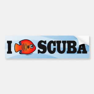 Pegatina Para Coche Amo el equipo de submarinismo