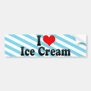 Pegatina Para Coche Amo el helado
