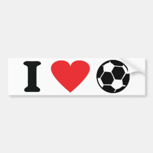 Pegatina Para Coche Amo el icono del fútbol