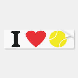 Pegatina Para Coche Amo el icono del tenis