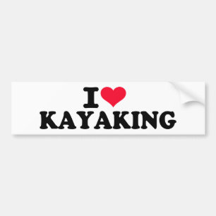 Pegatina Para Coche Amo el Kayaking