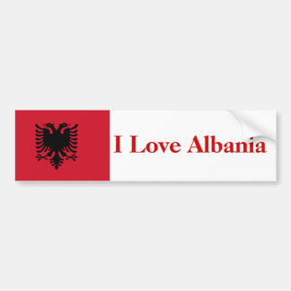 Pegatina Para Coche Amo el parachoque de Albania