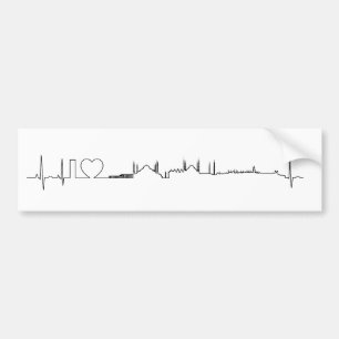 Pegatina Para Coche Amo el recuerdo de Estambul (estilo del ecg)