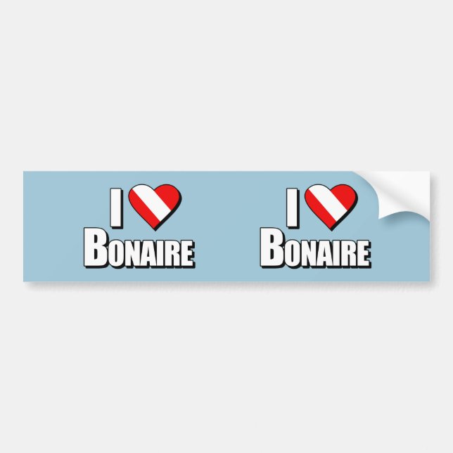 Pegatina Para Coche Amo el salto de Bonaire (Frente)