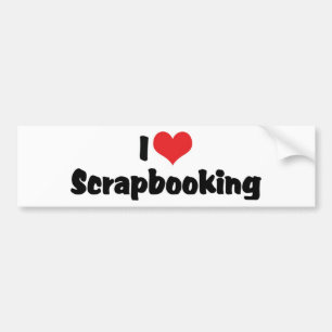 Pegatina Para Coche Amo el Scrapbooking del Corazón -Amante del Álbum