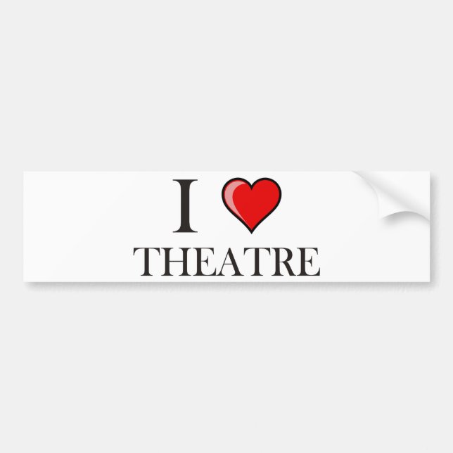 Pegatina Para Coche Amo el teatro (Frente)