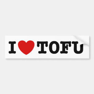 Pegatina Para Coche Amo El Tofu