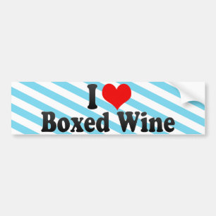 Pegatina Para Coche Amo el vino encajonado