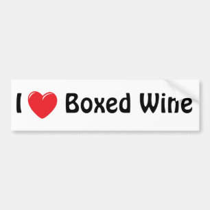 Pegatina Para Coche Amo el vino encajonado