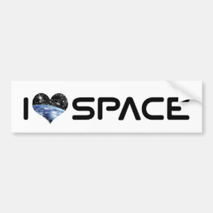 Pegatina Para Coche Amo Espacio del Corazón - Amante de la Astronomía