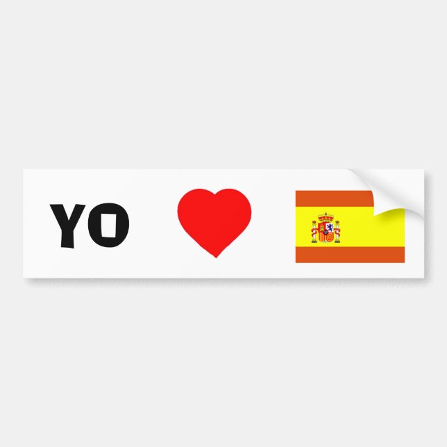 Pegatina Para Coche Amo España (Frente)