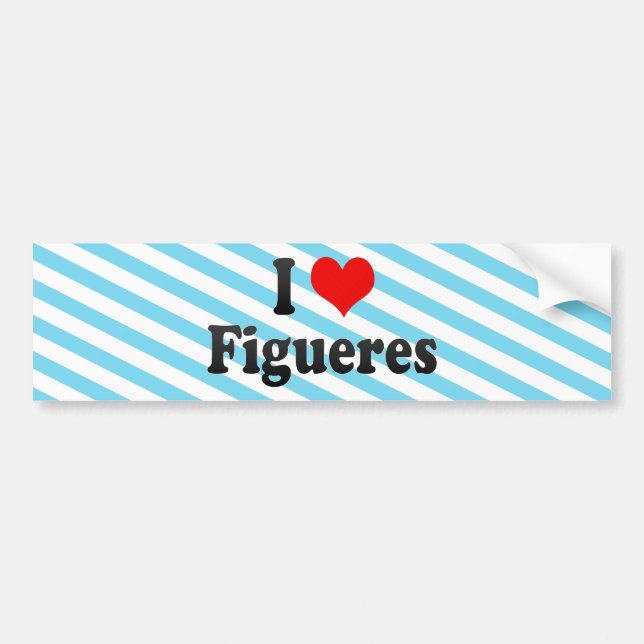 Pegatina Para Coche Amo Figueras, España (Frente)