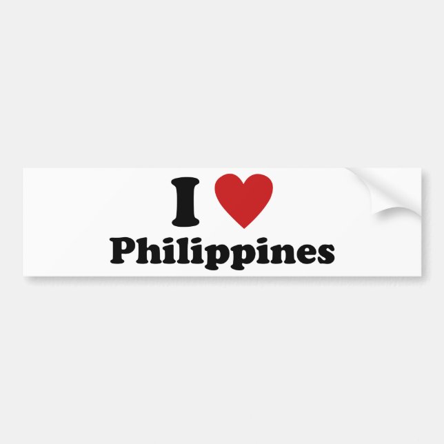 Pegatina Para Coche Amo Filipinas (Frente)