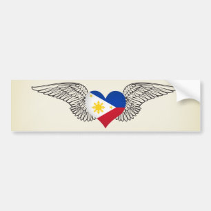 Pegatina Para Coche Amo Filipinas - alas