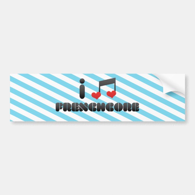Pegatina Para Coche Amo Frenchcore (Frente)