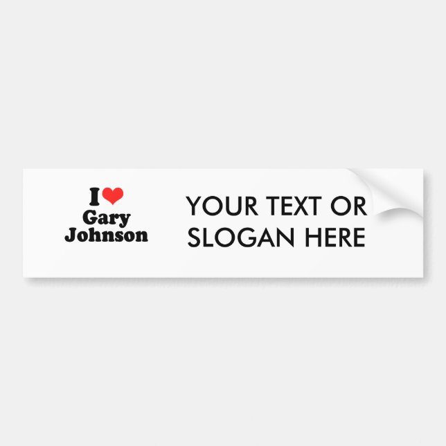Pegatina Para Coche Amo Gary Johnson (Frente)