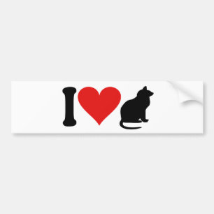 Pegatina Para Coche Amo gatos *