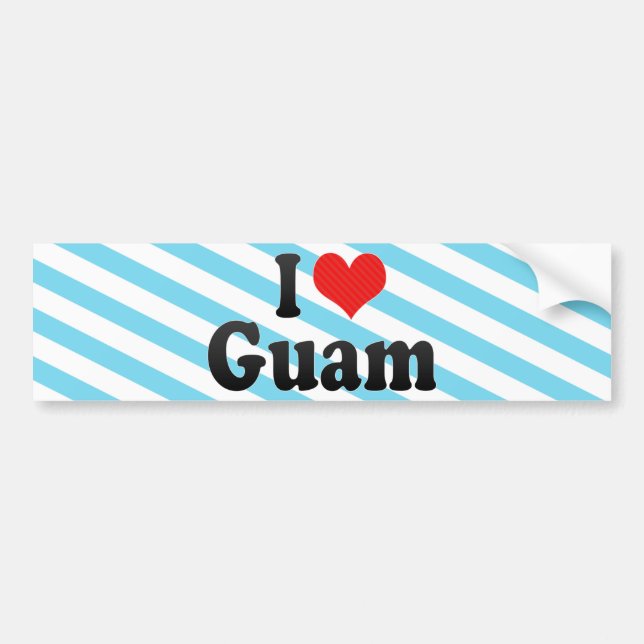 Pegatina Para Coche Amo Guam (Frente)
